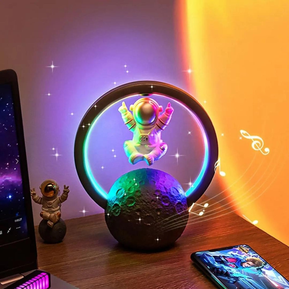 AstronoSound: Lámpara Parlante Flotante RGB