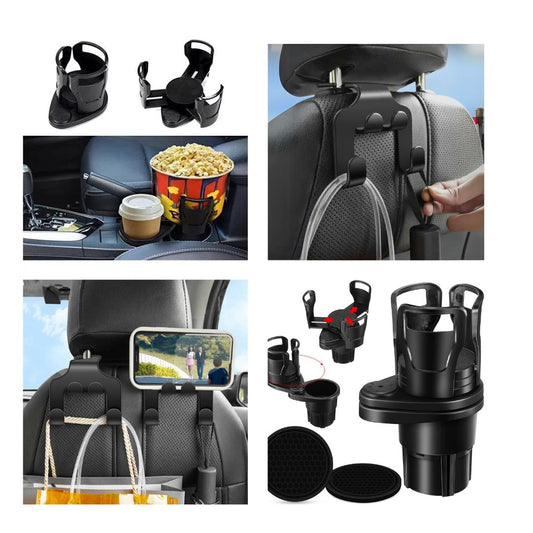 Seghu Duo: Portavasos y Soporte Auto Multifuncional